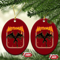 Retro Mothman Ceramic Ornament Vintage Comicbook Style Cryptid Lore Cryptozoology - Wonder Print Shop