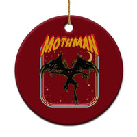 Retro Mothman Ceramic Ornament Vintage Comicbook Style Cryptid Lore Cryptozoology - Wonder Print Shop