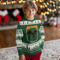 Retro Mothman Ugly Christmas Sweater Vintage Comicbook Style Cryptid Lore Cryptozoology - Wonder Print Shop