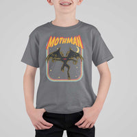 Retro Mothman T Shirt For Kid Vintage Comicbook Style Cryptid Lore Cryptozoology - Wonder Print Shop