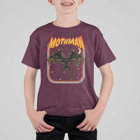 Retro Mothman T Shirt For Kid Vintage Comicbook Style Cryptid Lore Cryptozoology - Wonder Print Shop