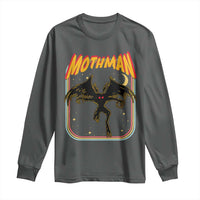 Retro Mothman Long Sleeve Shirt Vintage Comicbook Style Cryptid Lore Cryptozoology - Wonder Print Shop