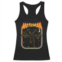 Retro Mothman Racerback Tank Top Vintage Comicbook Style Cryptid Lore Cryptozoology - Wonder Print Shop