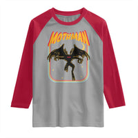 Retro Mothman Raglan Shirt Vintage Comicbook Style Cryptid Lore Cryptozoology - Wonder Print Shop