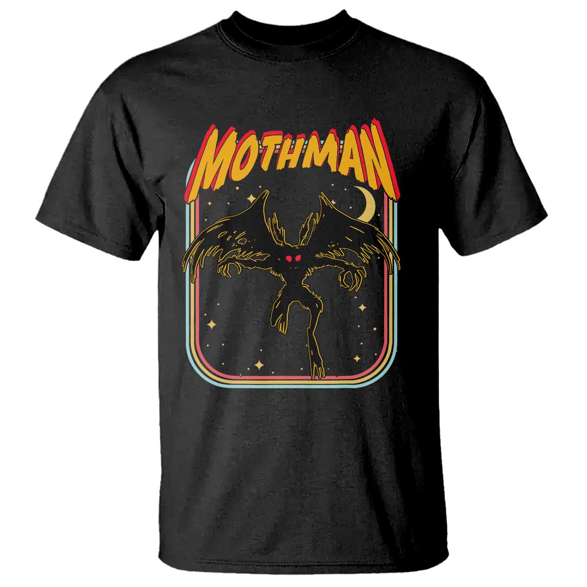 Retro Mothman T Shirt Vintage Comicbook Style Cryptid Lore Cryptozoology - Wonder Print Shop