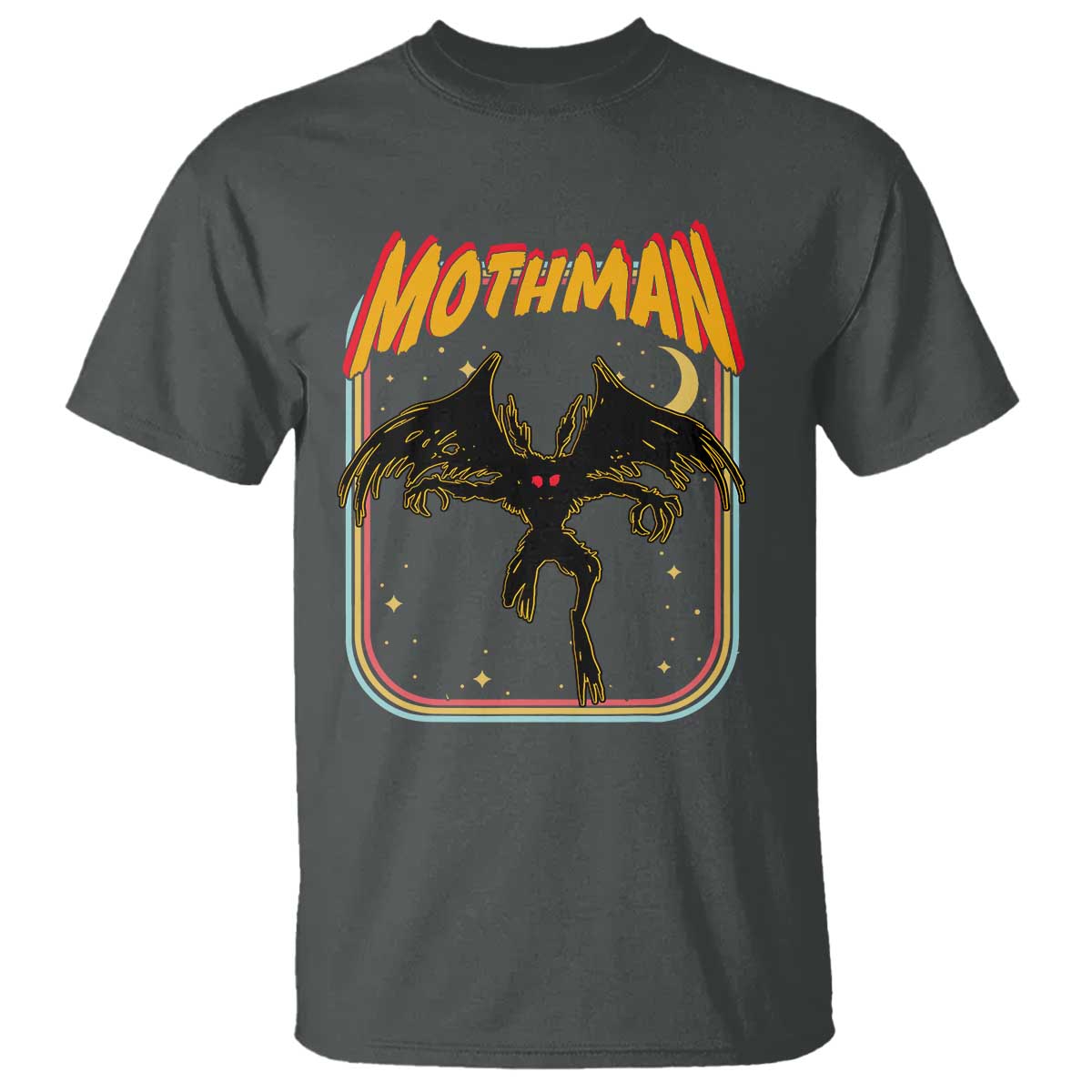 Retro Mothman T Shirt Vintage Comicbook Style Cryptid Lore Cryptozoology - Wonder Print Shop