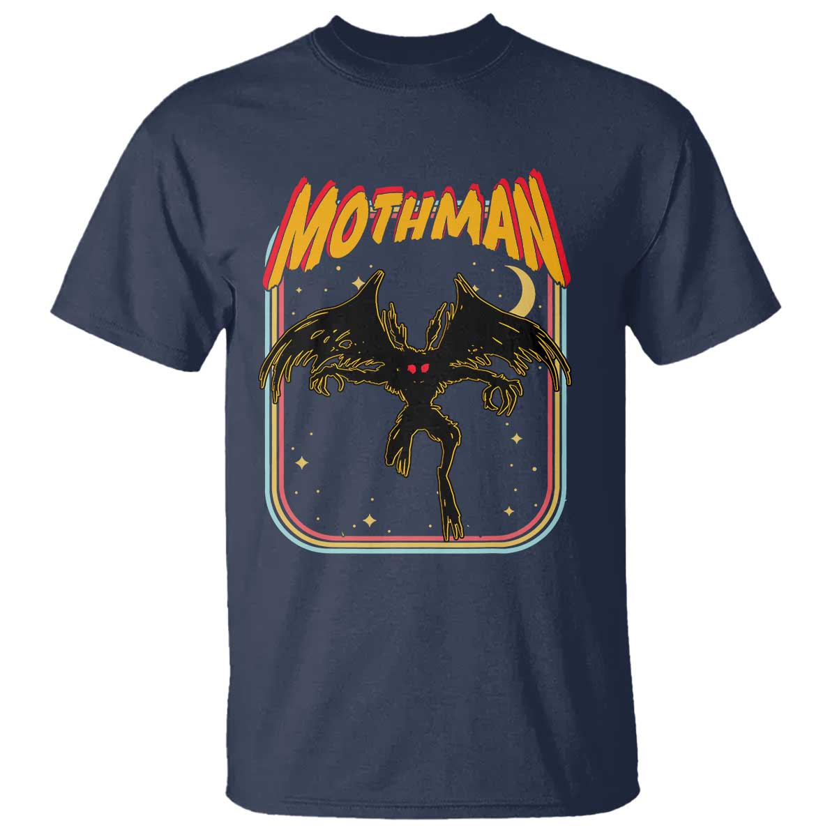 Retro Mothman T Shirt Vintage Comicbook Style Cryptid Lore Cryptozoology - Wonder Print Shop
