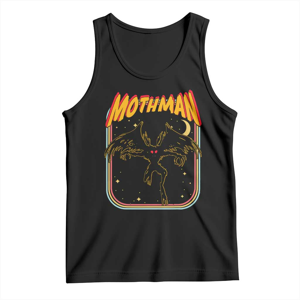 Retro Mothman Tank Top Vintage Comicbook Style Cryptid Lore Cryptozoology - Wonder Print Shop
