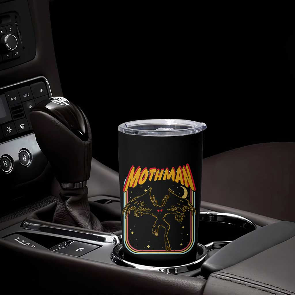 Retro Mothman Tumbler Cup Vintage Comicbook Style Cryptid Lore Cryptozoology - Wonder Print Shop