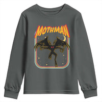 Retro Mothman Youth Sweatshirt Vintage Comicbook Style Cryptid Lore Cryptozoology - Wonder Print Shop