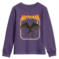 Retro Mothman Youth Sweatshirt Vintage Comicbook Style Cryptid Lore Cryptozoology - Wonder Print Shop