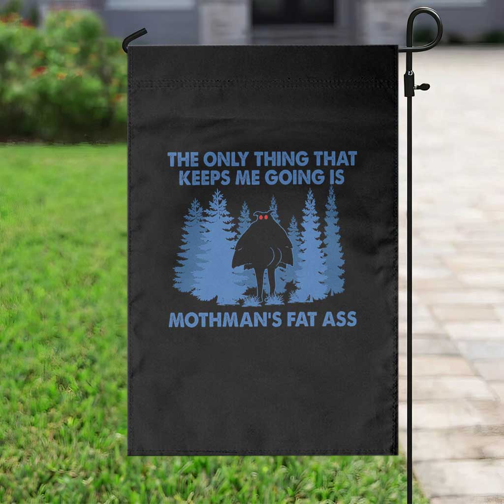 Funny Mothman Fat Ass Garden Flag Vintage Cryptid Funny Moth Man Meme - Wonder Print Shop