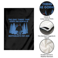 Funny Mothman Fat Ass Garden Flag Vintage Cryptid Funny Moth Man Meme - Wonder Print Shop