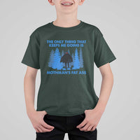Funny Mothman Fat Ass T Shirt For Kid Vintage Cryptid Funny Moth Man Meme - Wonder Print Shop