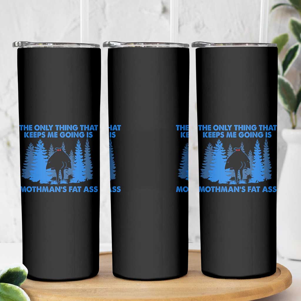 Funny Mothman Fat Ass Skinny Tumbler Vintage Cryptid Funny Moth Man Meme - Wonder Print Shop