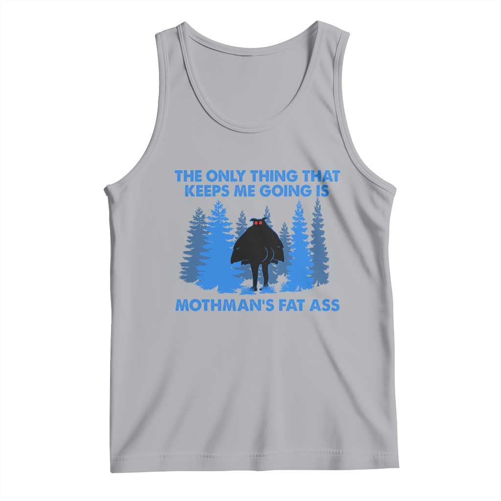 Funny Mothman Fat Ass Tank Top Vintage Cryptid Funny Moth Man Meme - Wonder Print Shop