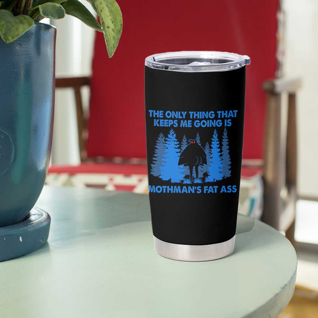 Funny Mothman Fat Ass Tumbler Cup Vintage Cryptid Funny Moth Man Meme - Wonder Print Shop