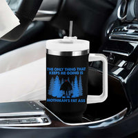 Funny Mothman Fat Ass Tumbler With Handle Vintage Cryptid Funny Moth Man Meme - Wonder Print Shop