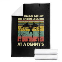 Funny Mothman Eat My Entire Ass Throw Blanket Vintage Cryptid Funny Mothman Meme - Wonder Print Shop