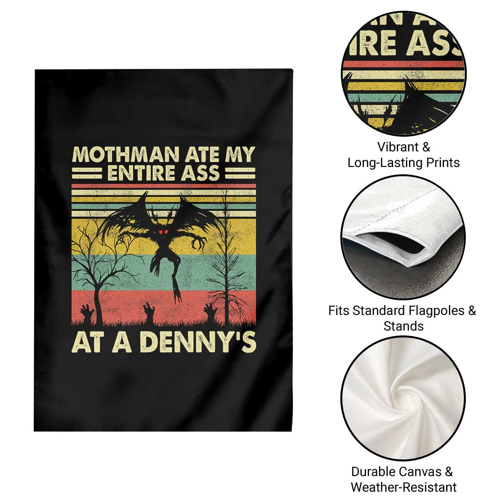 Funny Mothman Eat My Entire Ass Garden Flag Vintage Cryptid Funny Mothman Meme - Wonder Print Shop