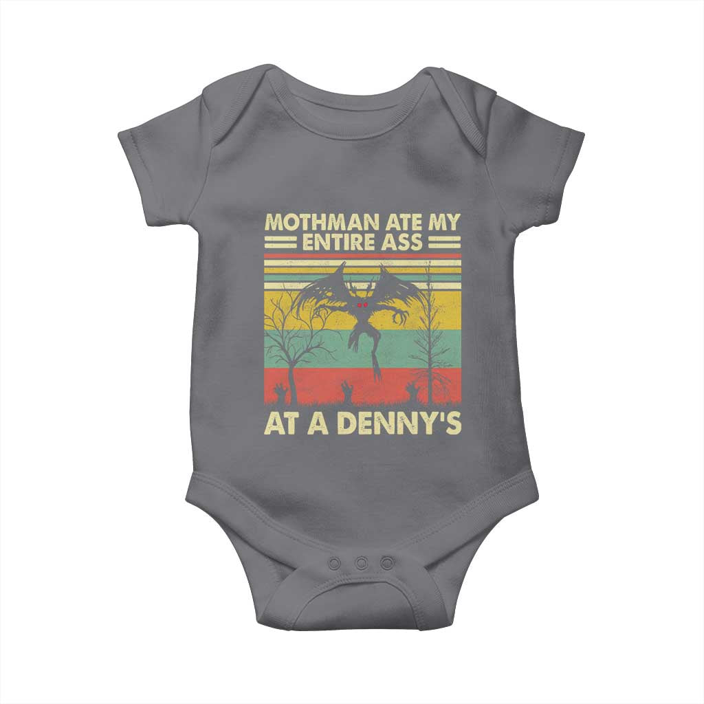 Funny Mothman Eat My Entire Ass Baby Onesie Vintage Cryptid Funny Mothman Meme - Wonder Print Shop