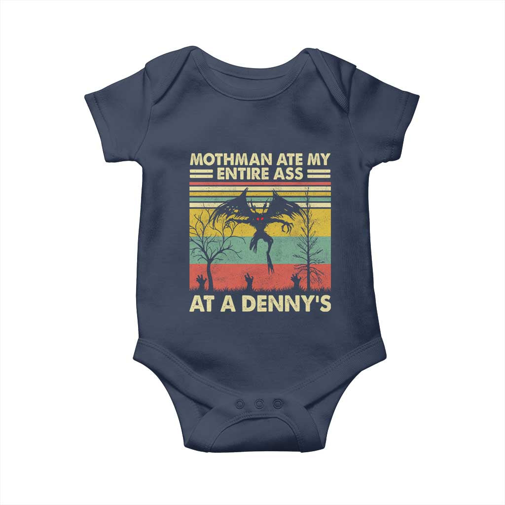 Funny Mothman Eat My Entire Ass Baby Onesie Vintage Cryptid Funny Mothman Meme - Wonder Print Shop