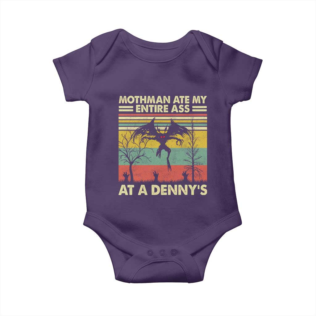 Funny Mothman Eat My Entire Ass Baby Onesie Vintage Cryptid Funny Mothman Meme - Wonder Print Shop