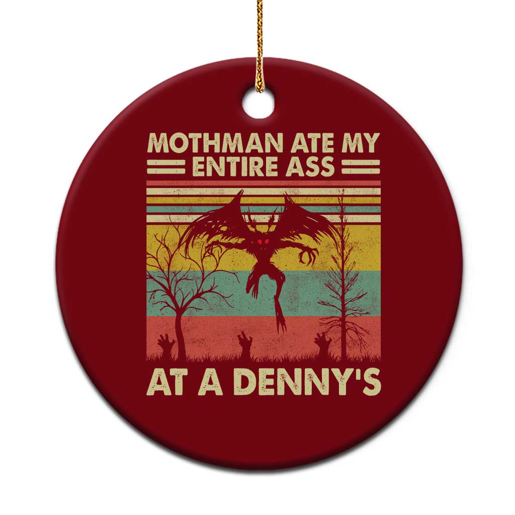 Funny Mothman Eat My Entire Ass Ceramic Ornament Vintage Cryptid Funny Mothman Meme - Wonder Print Shop