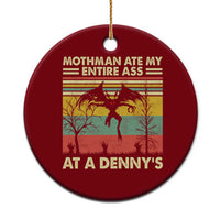Funny Mothman Eat My Entire Ass Ceramic Ornament Vintage Cryptid Funny Mothman Meme - Wonder Print Shop