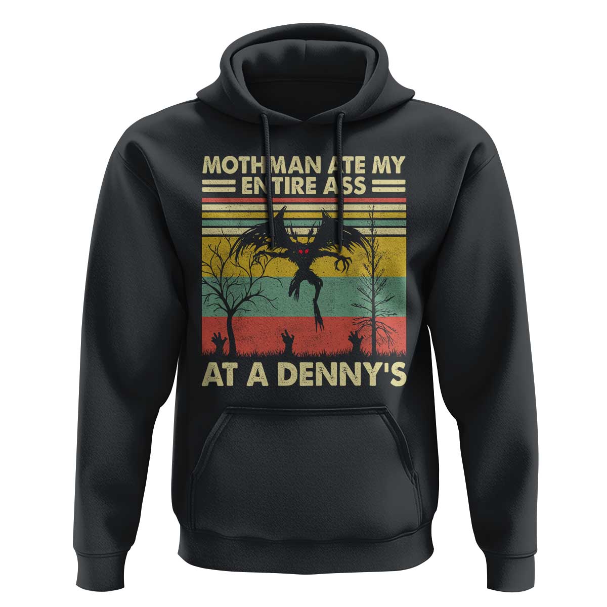 Funny Mothman Eat My Entire Ass Hoodie Vintage Cryptid Funny Mothman Meme - Wonder Print Shop