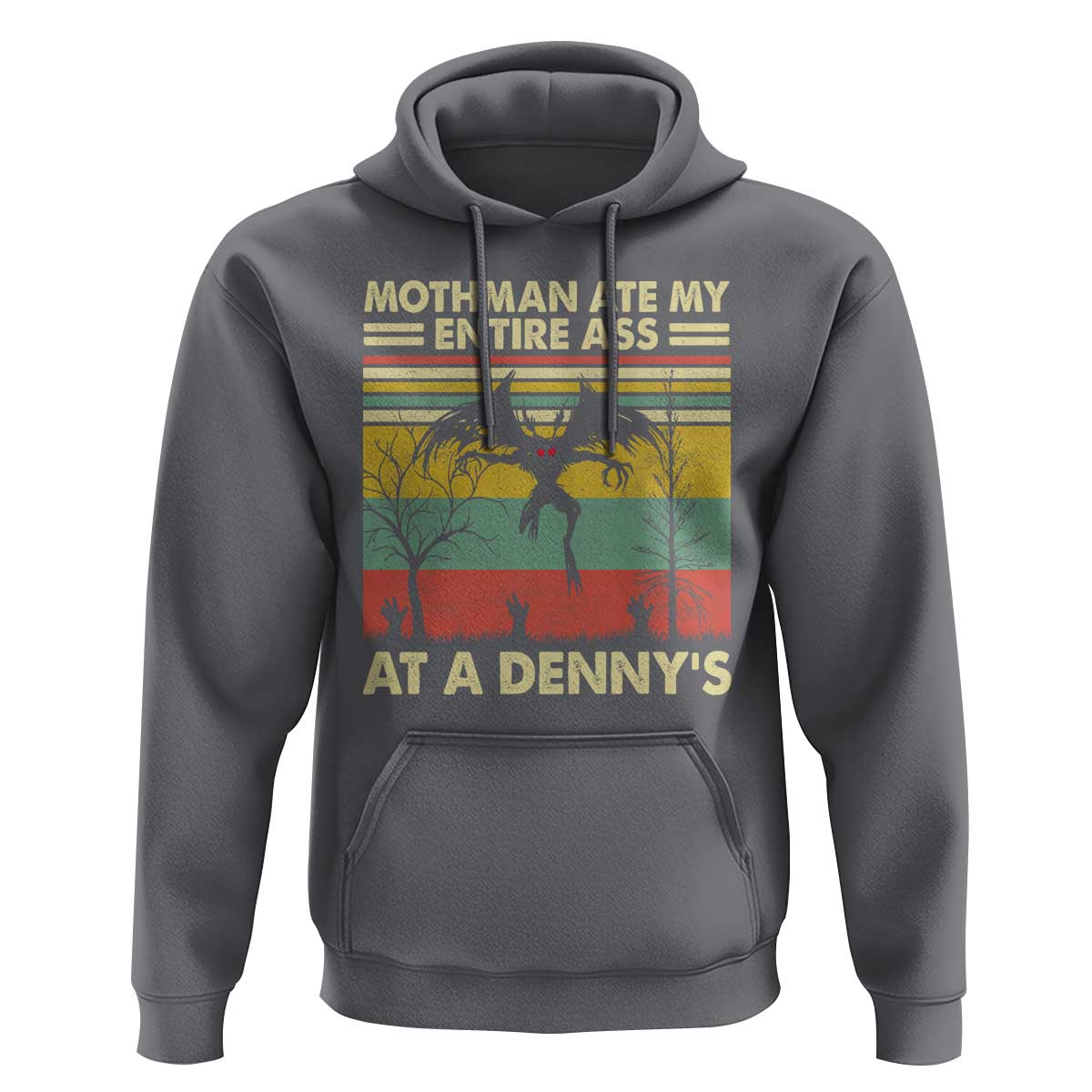 Funny Mothman Eat My Entire Ass Hoodie Vintage Cryptid Funny Mothman Meme - Wonder Print Shop