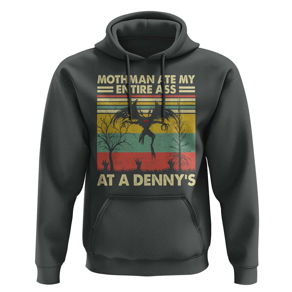 Funny Mothman Eat My Entire Ass Hoodie Vintage Cryptid Funny Mothman Meme - Wonder Print Shop