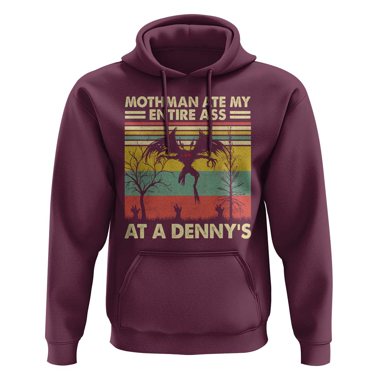 Funny Mothman Eat My Entire Ass Hoodie Vintage Cryptid Funny Mothman Meme - Wonder Print Shop