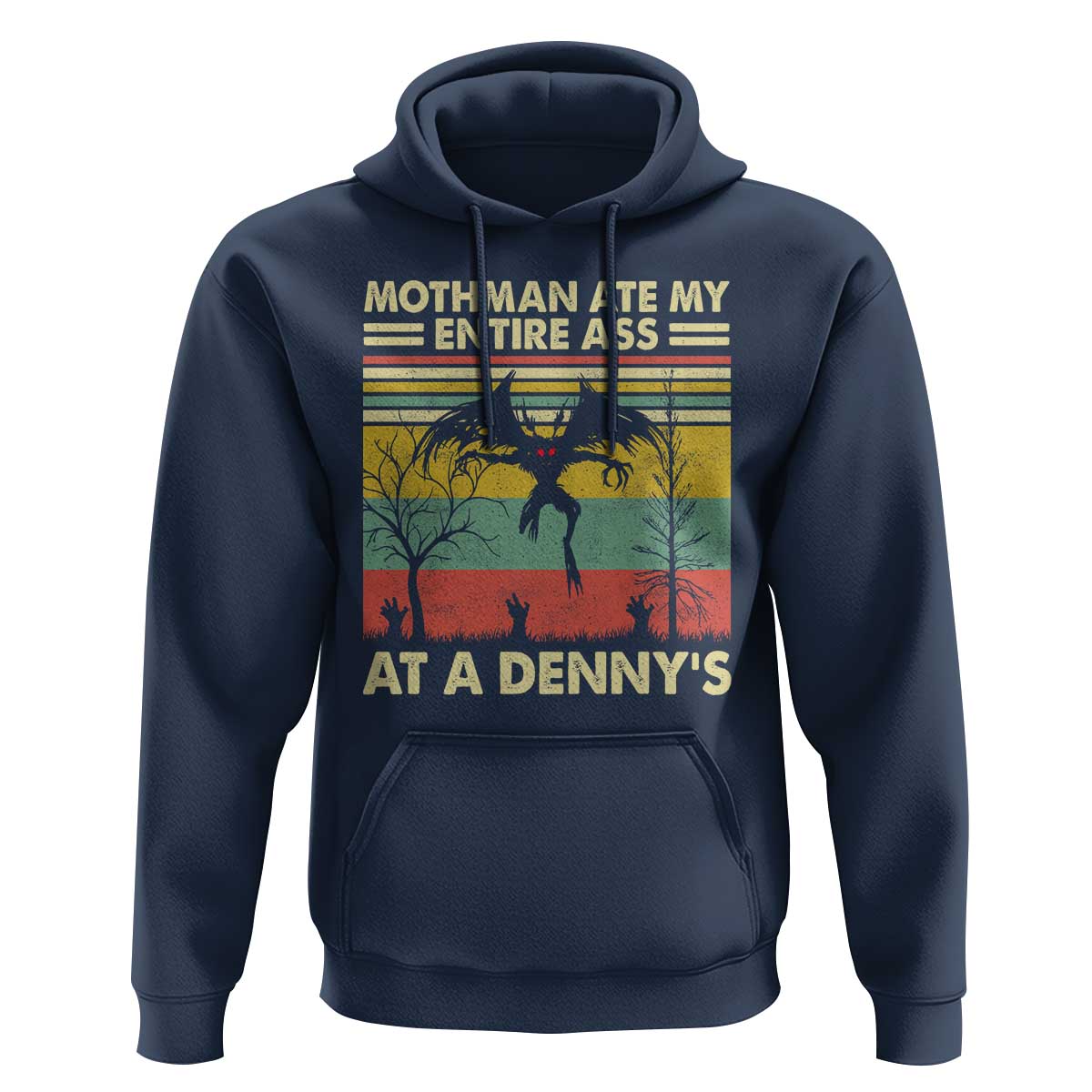 Funny Mothman Eat My Entire Ass Hoodie Vintage Cryptid Funny Mothman Meme - Wonder Print Shop