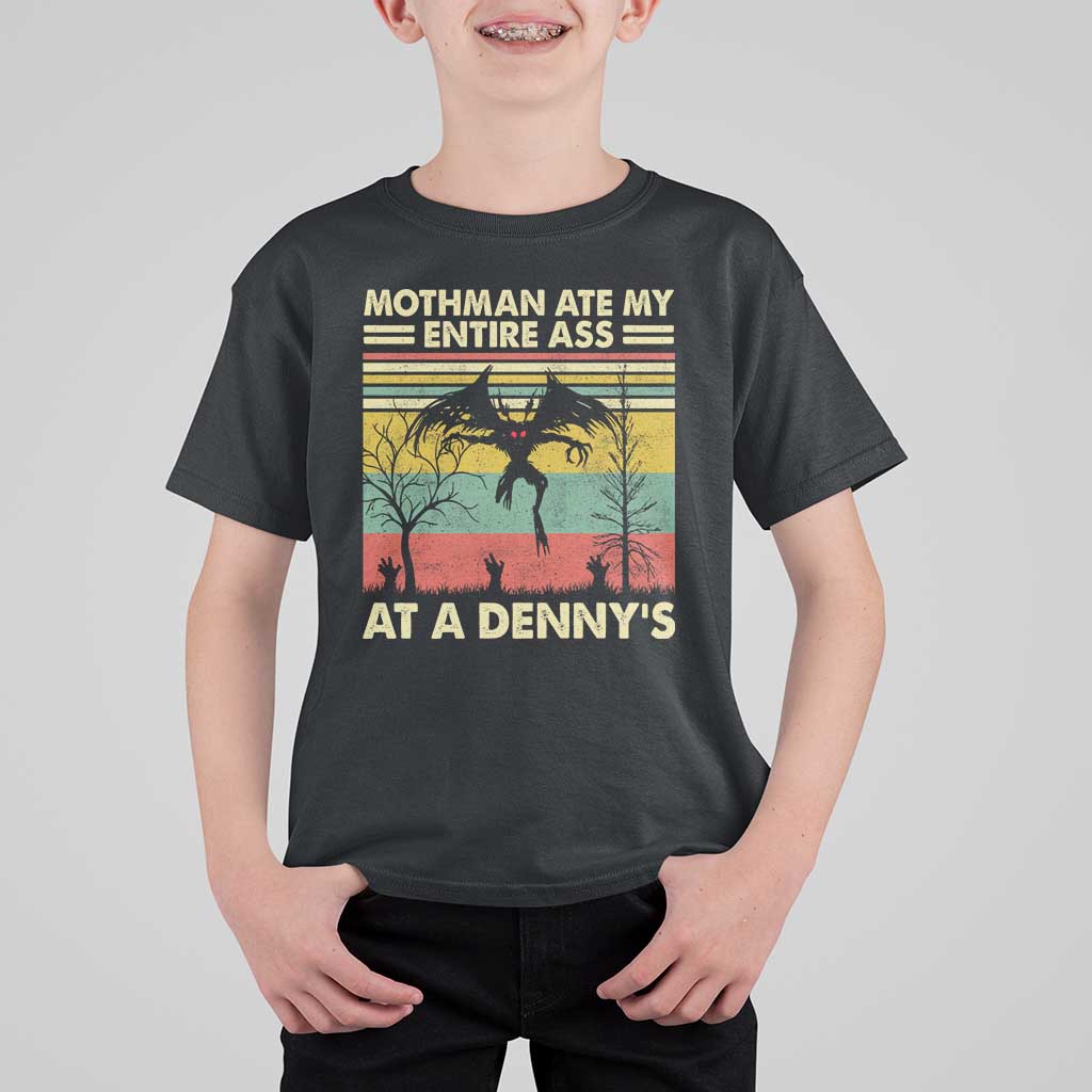 Funny Mothman Eat My Entire Ass T Shirt For Kid Vintage Cryptid Funny Mothman Meme - Wonder Print Shop