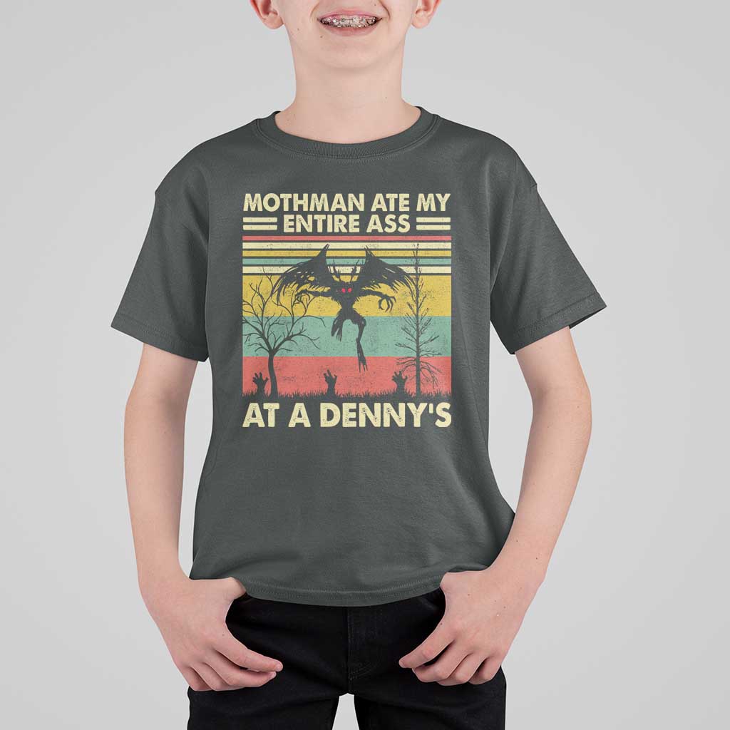 Funny Mothman Eat My Entire Ass T Shirt For Kid Vintage Cryptid Funny Mothman Meme - Wonder Print Shop