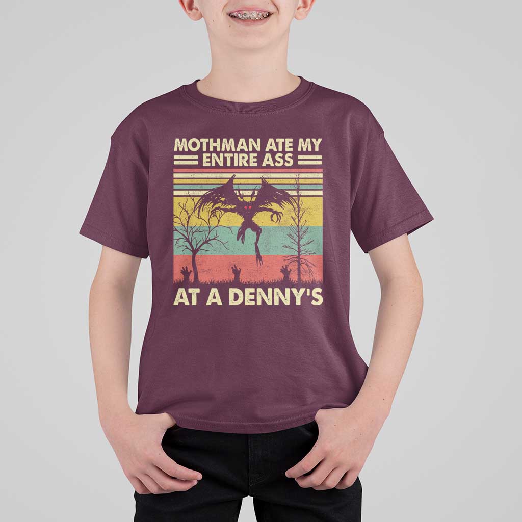 Funny Mothman Eat My Entire Ass T Shirt For Kid Vintage Cryptid Funny Mothman Meme - Wonder Print Shop