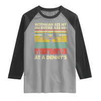 Funny Mothman Eat My Entire Ass Raglan Shirt Vintage Cryptid Funny Mothman Meme - Wonder Print Shop