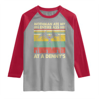 Funny Mothman Eat My Entire Ass Raglan Shirt Vintage Cryptid Funny Mothman Meme - Wonder Print Shop