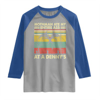 Funny Mothman Eat My Entire Ass Raglan Shirt Vintage Cryptid Funny Mothman Meme - Wonder Print Shop