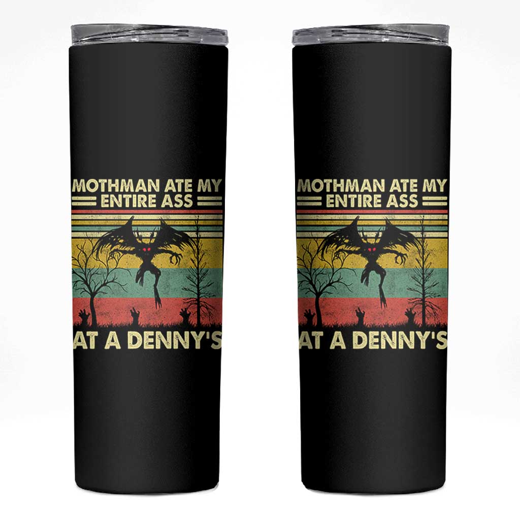 Funny Mothman Eat My Entire Ass Skinny Tumbler Vintage Cryptid Funny Mothman Meme - Wonder Print Shop