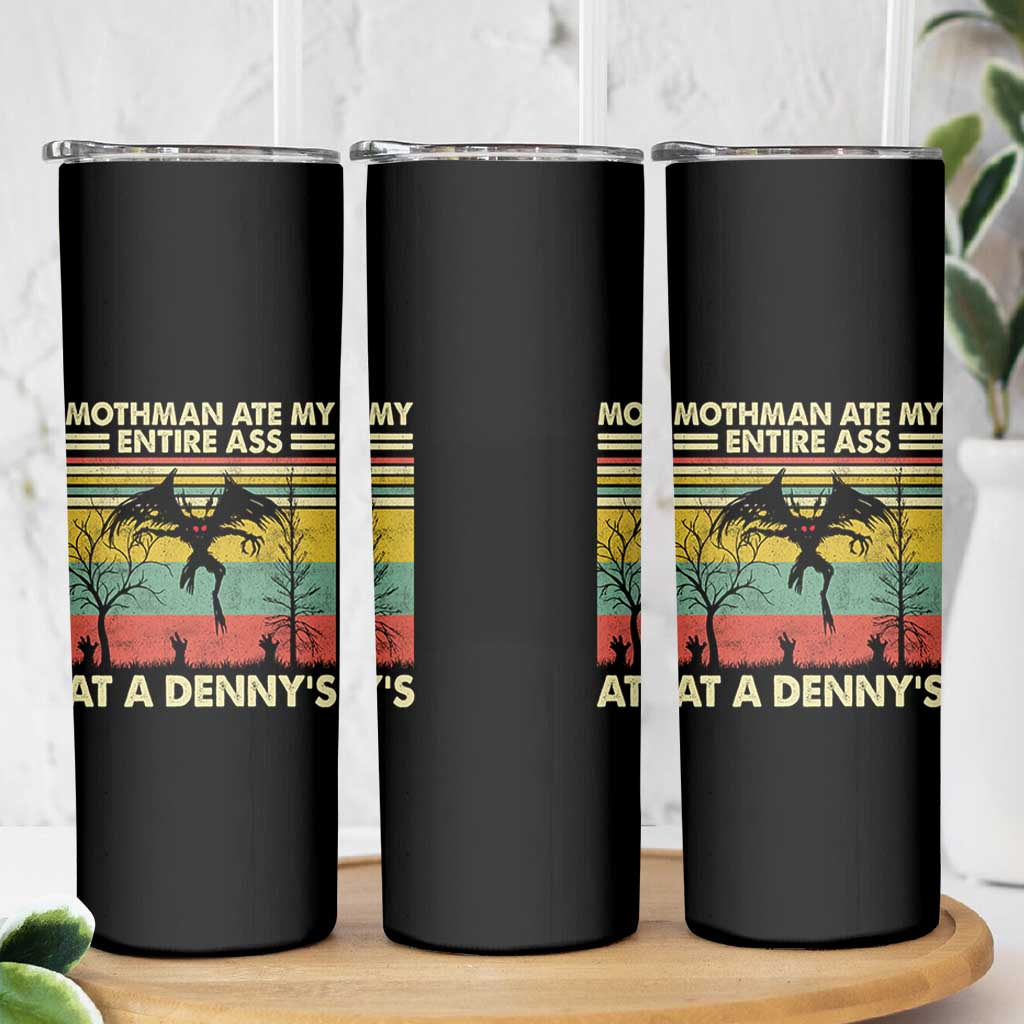 Funny Mothman Eat My Entire Ass Skinny Tumbler Vintage Cryptid Funny Mothman Meme - Wonder Print Shop