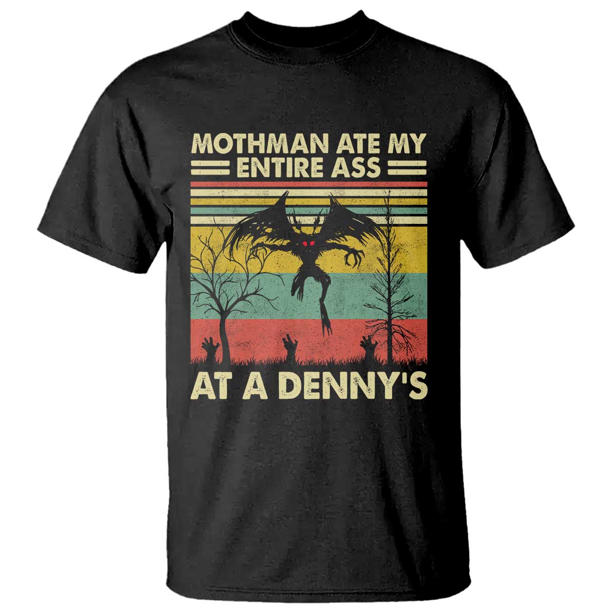 Funny Mothman Eat My Entire Ass T Shirt Vintage Cryptid Funny Mothman Meme - Wonder Print Shop