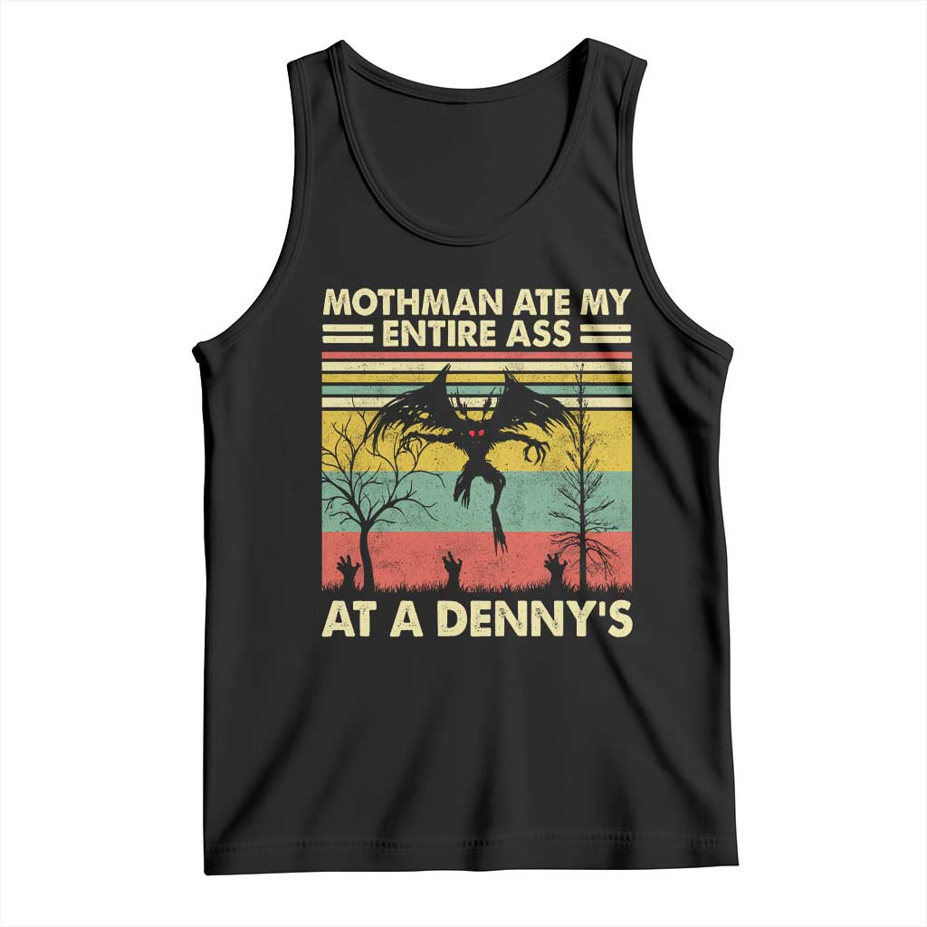 Funny Mothman Eat My Entire Ass Tank Top Vintage Cryptid Funny Mothman Meme - Wonder Print Shop