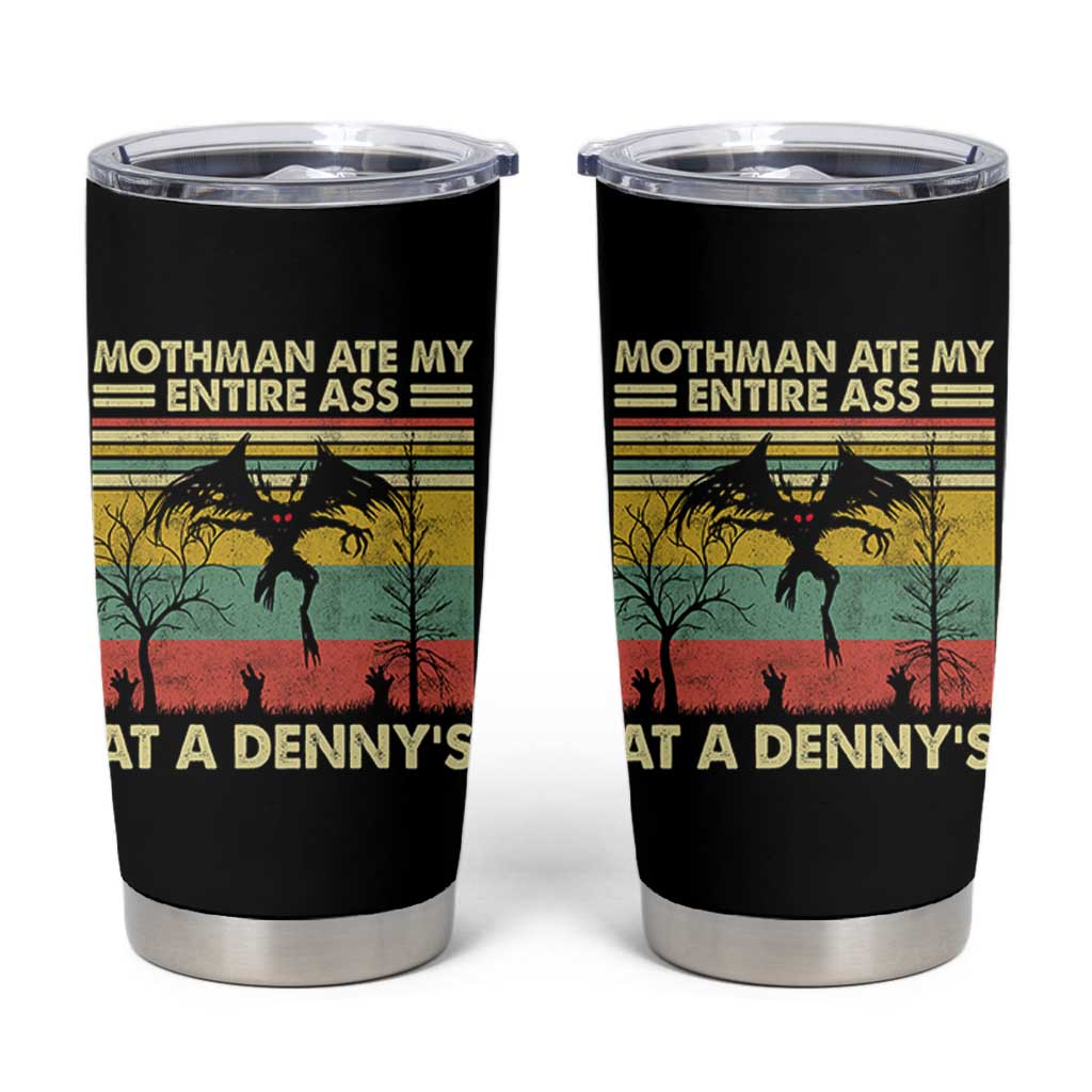 Funny Mothman Eat My Entire Ass Tumbler Cup Vintage Cryptid Funny Mothman Meme - Wonder Print Shop