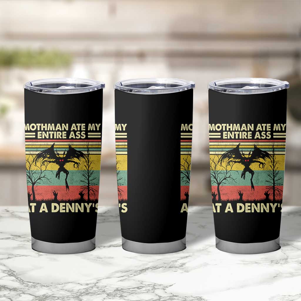 Funny Mothman Eat My Entire Ass Tumbler Cup Vintage Cryptid Funny Mothman Meme - Wonder Print Shop