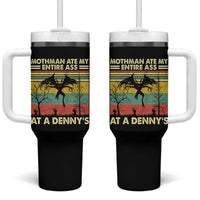 Funny Mothman Eat My Entire Ass Tumbler With Handle Vintage Cryptid Funny Mothman Meme - Wonder Print Shop