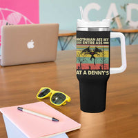 Funny Mothman Eat My Entire Ass Tumbler With Handle Vintage Cryptid Funny Mothman Meme - Wonder Print Shop
