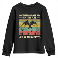Funny Mothman Eat My Entire Ass Youth Sweatshirt Vintage Cryptid Funny Mothman Meme - Wonder Print Shop