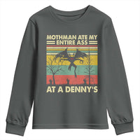 Funny Mothman Eat My Entire Ass Youth Sweatshirt Vintage Cryptid Funny Mothman Meme - Wonder Print Shop
